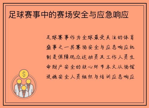 足球赛事中的赛场安全与应急响应